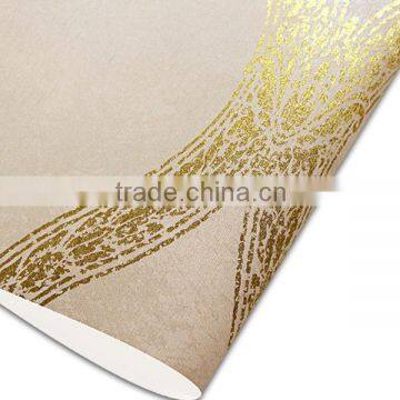 2014 China Export Gold Foil Pvc Wallpaper