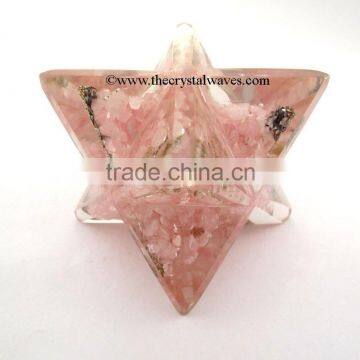 Rose Quartz Orgone Big Merkaba