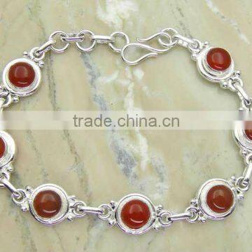 .925 sterling silver CARNELIAN bracelets with silver