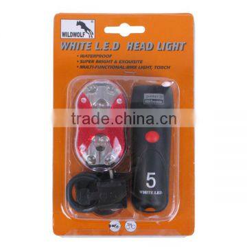 YT-M09-3 LED Bicycle Light Set 5LED Front White Light and 9LED Rear Red Light