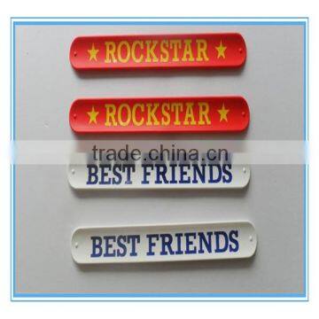 china factory colour filled silicone snap bracelet ruler