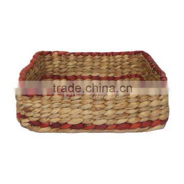 Beautiful Water Hyacinth Fruit Basket/ Fruit Tray With Handle Woven Storage Basket photo-4