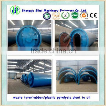 10 tons waste plastic pyrolysis machine 45% oil extraction