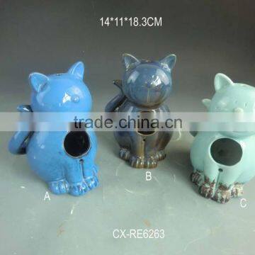 ceramic animal garden candle lantern