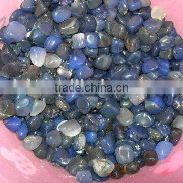Natural Rock Blue Agate Tumbled Stone