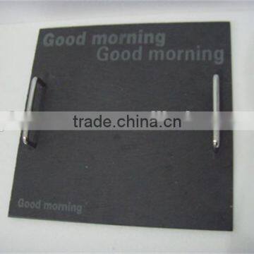Slate Placemat With Metal Handle photo-6