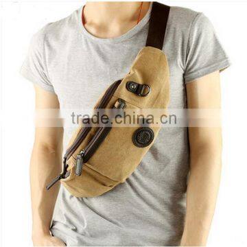 custom high quality canvas mens chest bag