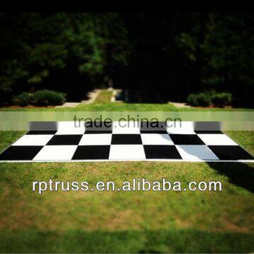 RP high gloss white and black dance floor for outdoor party