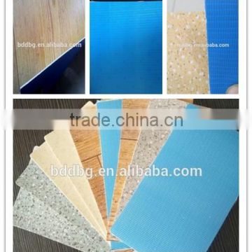 2016 colorful designs 0.7mm red/green/white felt pvc flooring