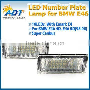 Emark E46 number plate light, led tail lamp for bmw e46