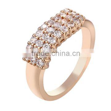 Vintage Women Hot Fashion Rectangle Shaped Inlay Rhinestone Wedding Ring for Couples