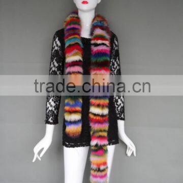 Europen popular ladies Colourful fashion fox fur collar