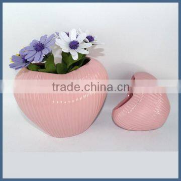 Pink Heart Shape Porcelain Home Decor Flower Vase photo-6
