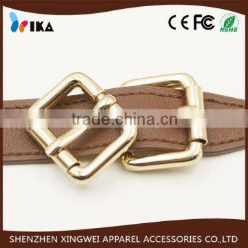 gold metal ring adjustable buckle for belt