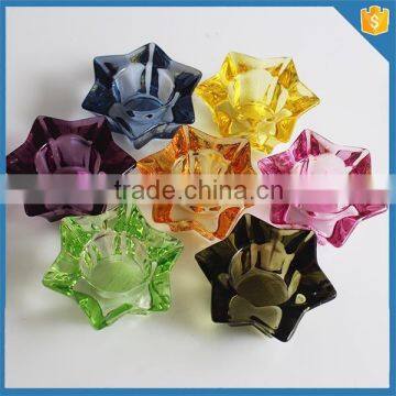 Wholesale Beautiful Coloured Lead Free Colored Glass Candle Holder Tea Light Candle Holder photo-3