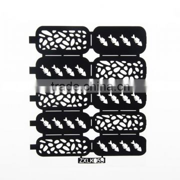 Latest Model New Design Fashion pebble stencil nail sticker