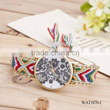 DIY hand made woven chain fashion dom watch