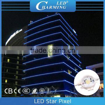 IP65 DMX control decorative led star pixel light for building facade