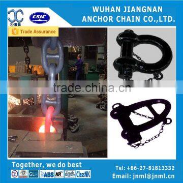 Marine hardware mooring buoy shackle