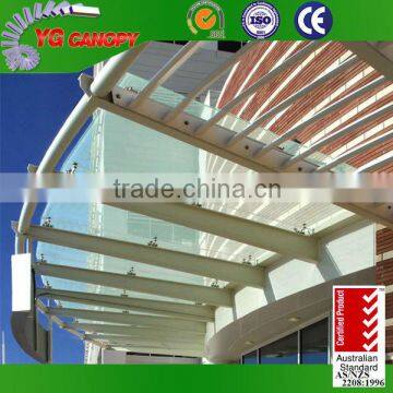 Steel and glass structure canopy system