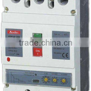 AUM1E-250 high breaking capacity long life electronic MCCB