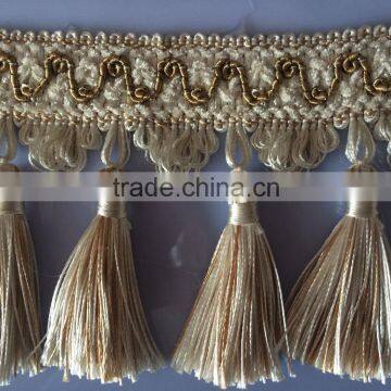 [YZLACE] Tassels Lace Curtains Wholesale 10097