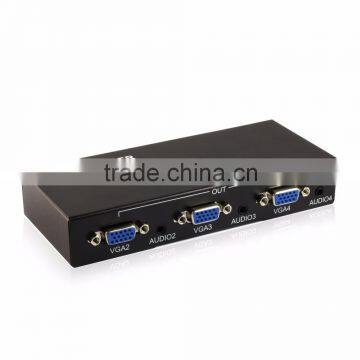 online shop china PET0104 VGA Splitter 1X4 with 3.5mm Stereo Audio1080P