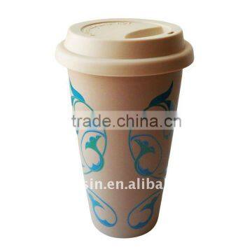 Double Wall ceramic coffee cups with custom printing