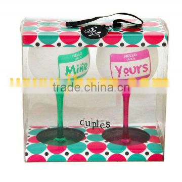 plastic packaging box for wine glass