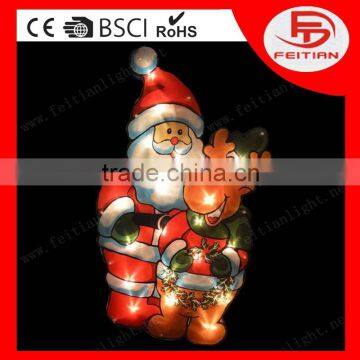 christmas deer santa decoration light with CE ROHS standard PVC led christmas light