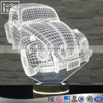 Table Desk Acrylic LED Lamp,Cars Lightning Color Changing Night Light