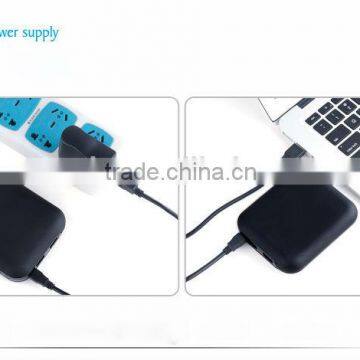 Newest Fashionable design manual large capacity mobile portable power bank with In-Circuit Line for smart phone for camping