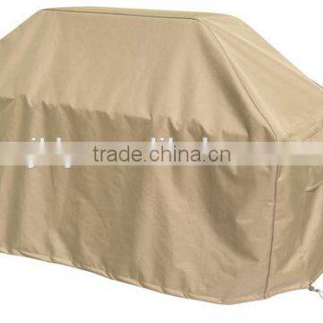 Polyester coated PU cream-colored Outdoor waterproof grill cover