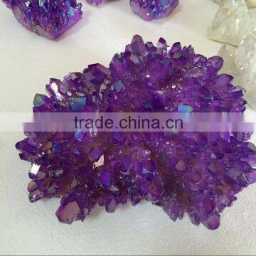 Decorative Large Natural Rock Quartz Purple Crystal Clusters for sale