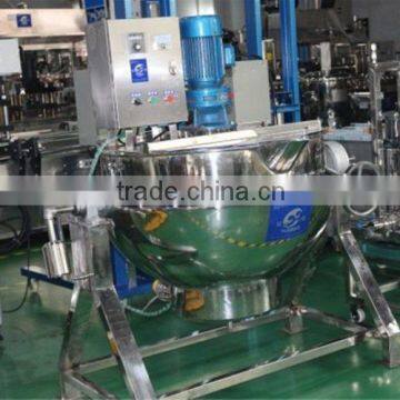 commercial /industrial steam heating bottom stirring vacuum cooking pot/vacuum kettle with mixer