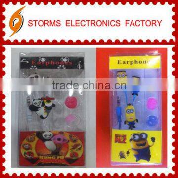 China manufacture Cute despicable me minion earphones&earbud for promotion