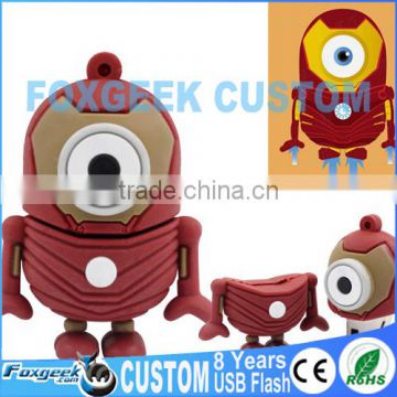 Custom USB Flash Drive Popular Cartoon Super Heroes Usb Flash Drive Pendrive,Wholesale Full Capacity Minions Memory Stick