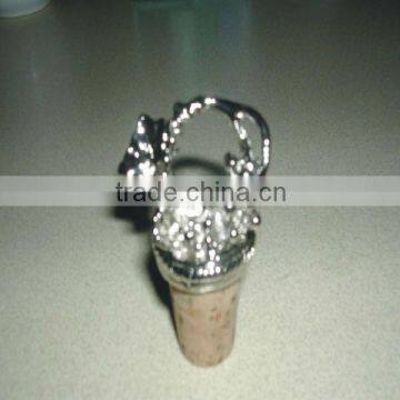 beautiful zinc alloy wine bottle stopper