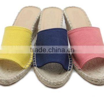 open toe plain canvas upper high heel platform sandals shoes women, espadrille