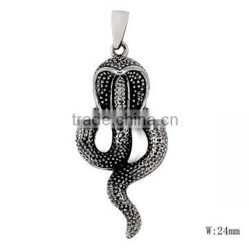 SRP3015 2015 Hot Selling Item Cobra Shape Biker Necklace Skull Pendant Custom Stainless Steel Pendant