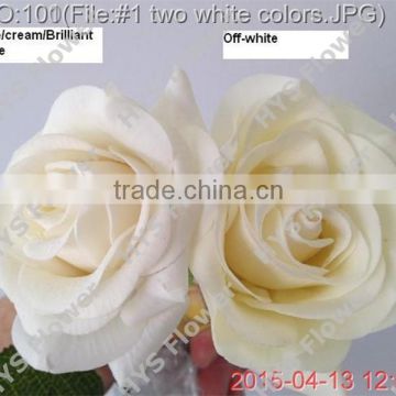 artificial Single rose real touch rose flower handcraft flower for wedding