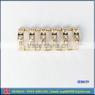 golden metal footwear shoes clip buckles with glass (HB039)