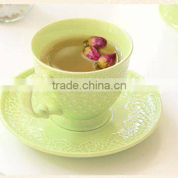 Good Quality Creative Customized Pure Color Bone China Ceramics Tea Set photo-5