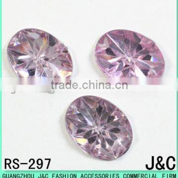 15 * 20 oval shape pink acrylic stone