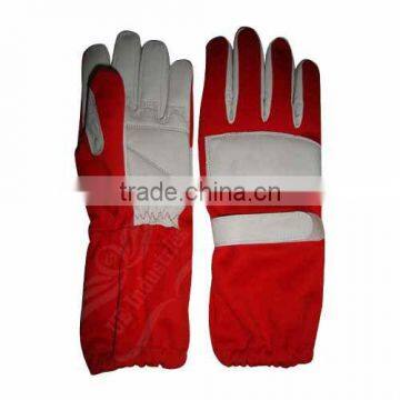 UEI-21016 red/white Karting gloves, Go kart gloves, Kart racing gloves, kart sports gloves, kart gloves