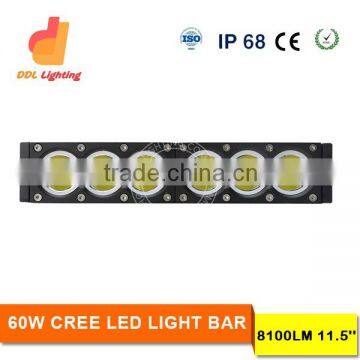 Car accessories 60W led light bar CE Emark with IP68 led light bar for truck off road