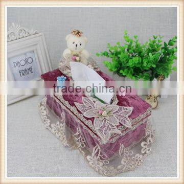 Beautiful Single Doll Bear Car Tissue Box photo-2