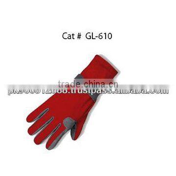 Red And Gray Karting Gloves