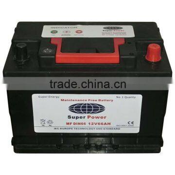 Wet charged auto car battery