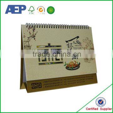 printed foldable high quality C1S paper custom desk pad calendar printing on short delivery time